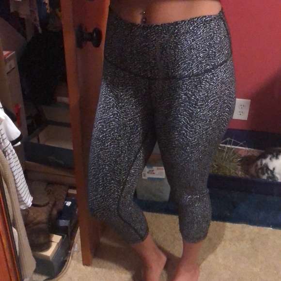 lululemon athletica Pants - Grey, black and white yoga crops